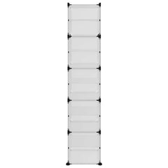 vidaXL Shoe Rack | Transparent | PP Plastic, Steel | 153.5 cm height | Stackable 4