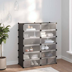 Shoe Rack PP Black 94.5 cm 106 cm 36.5 cm