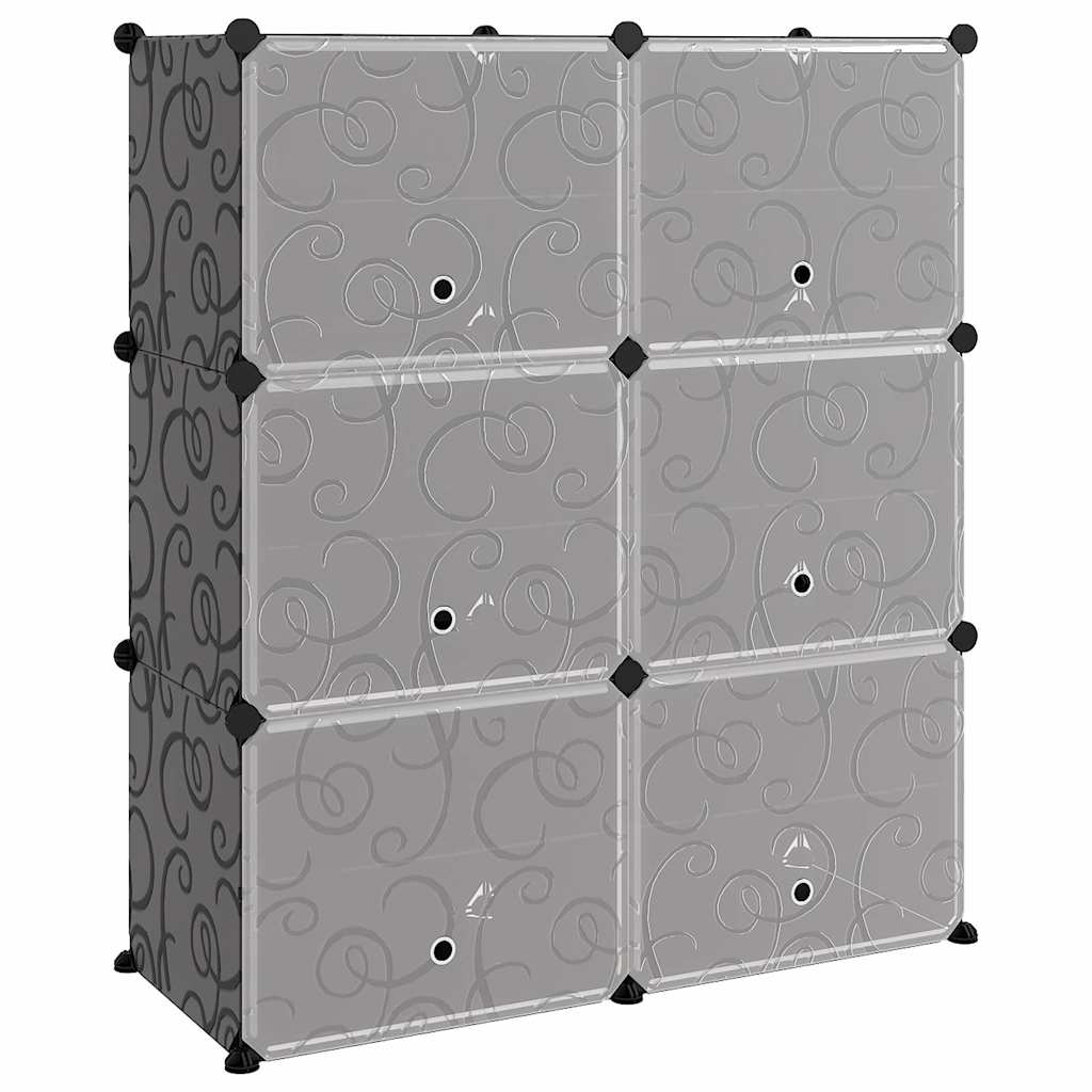vidaXL Shoe Rack | Black | PP (Polypropylene), steel | Medium | Modular 2