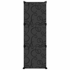 vidaXL Shoe Rack | Black | PP (Polypropylene), steel | Medium | Modular 4