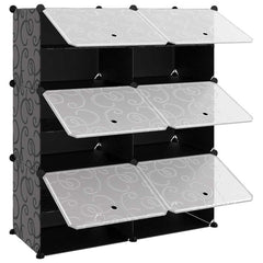 Shoe Rack PP Black 84.5 cm 93.5 cm 31 cm