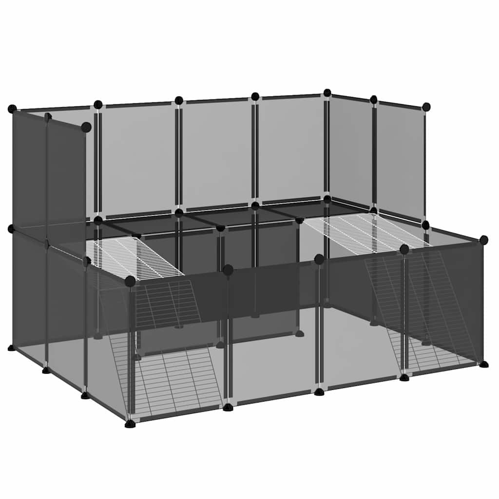 Small Animal Cage 143x107x93 cm PP and Steel Black