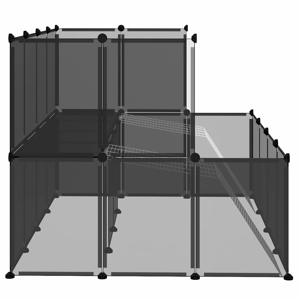Small Animal Cage 143x107x93 cm PP and Steel Black
