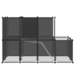 vidaXL Animal Cage | Black | Polypropylene (PP), Steel | Medium | Foldable 4