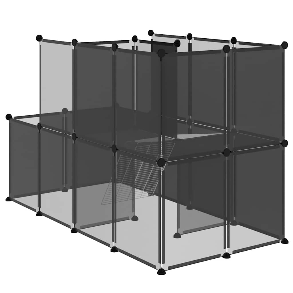 vidaXL Animal Cage | Black | Polypropylene (PP), Steel | Medium | Foldable 5