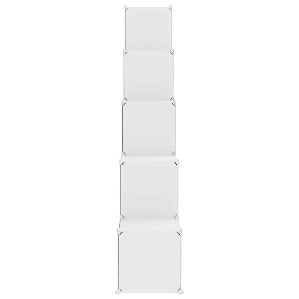 vidaXL Storage Cabinet | White | PP plastic, Steel | 15 cubes | Modular 4