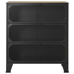 vidaXL Storage Cabinet | Set of 2 | Rustic brown | Metal and MDF | Medium 4