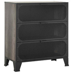 vidaXL Storage Cabinets 2 pcs Grey 72x36x82 cm Metal and MDF 3