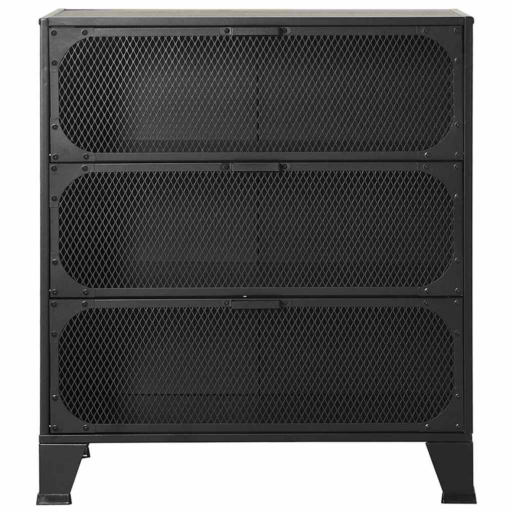 vidaXL Storage Cabinets 2 pcs Grey 72x36x82 cm Metal and MDF 4