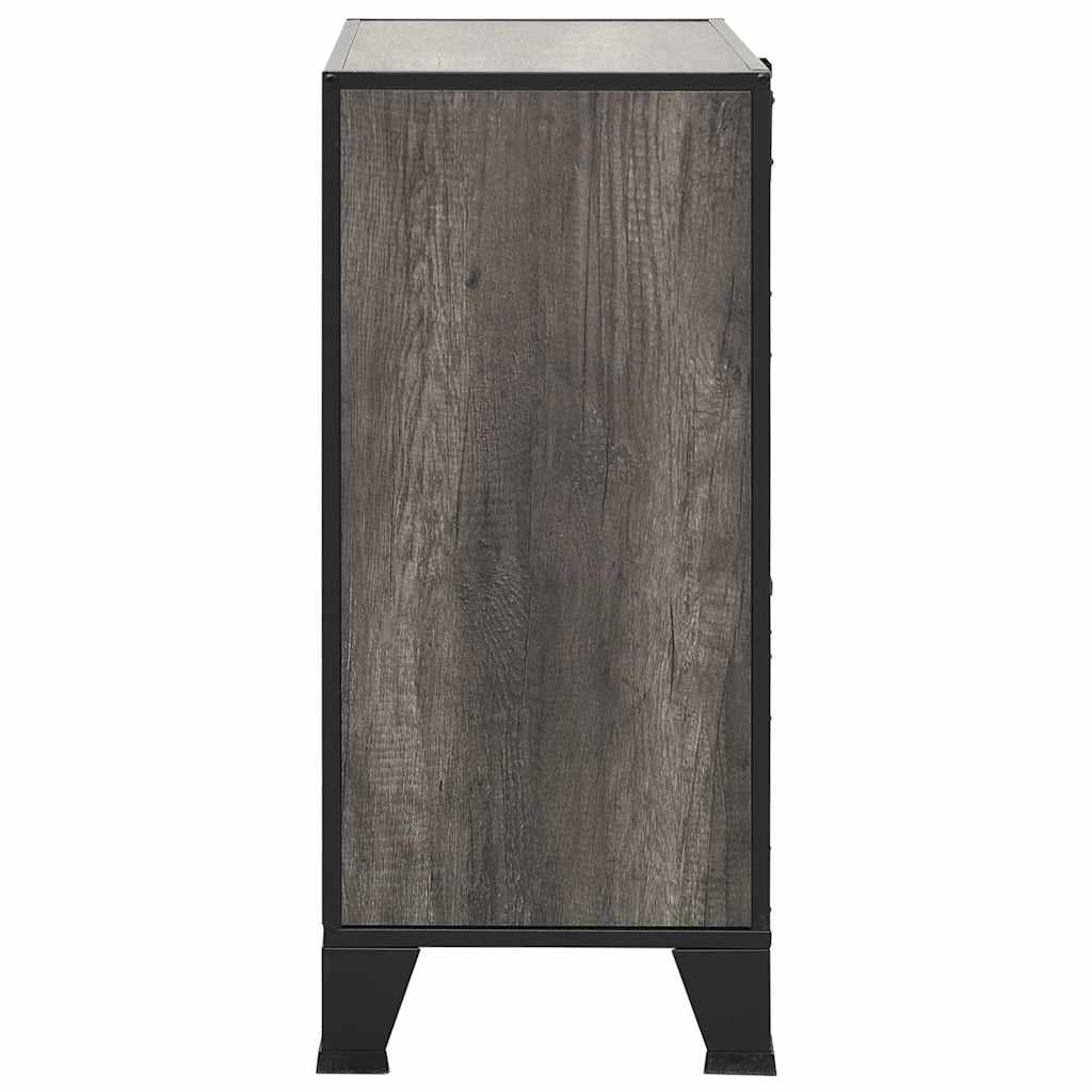 vidaXL Storage Cabinets 2 pcs Grey 72x36x82 cm Metal and MDF 5