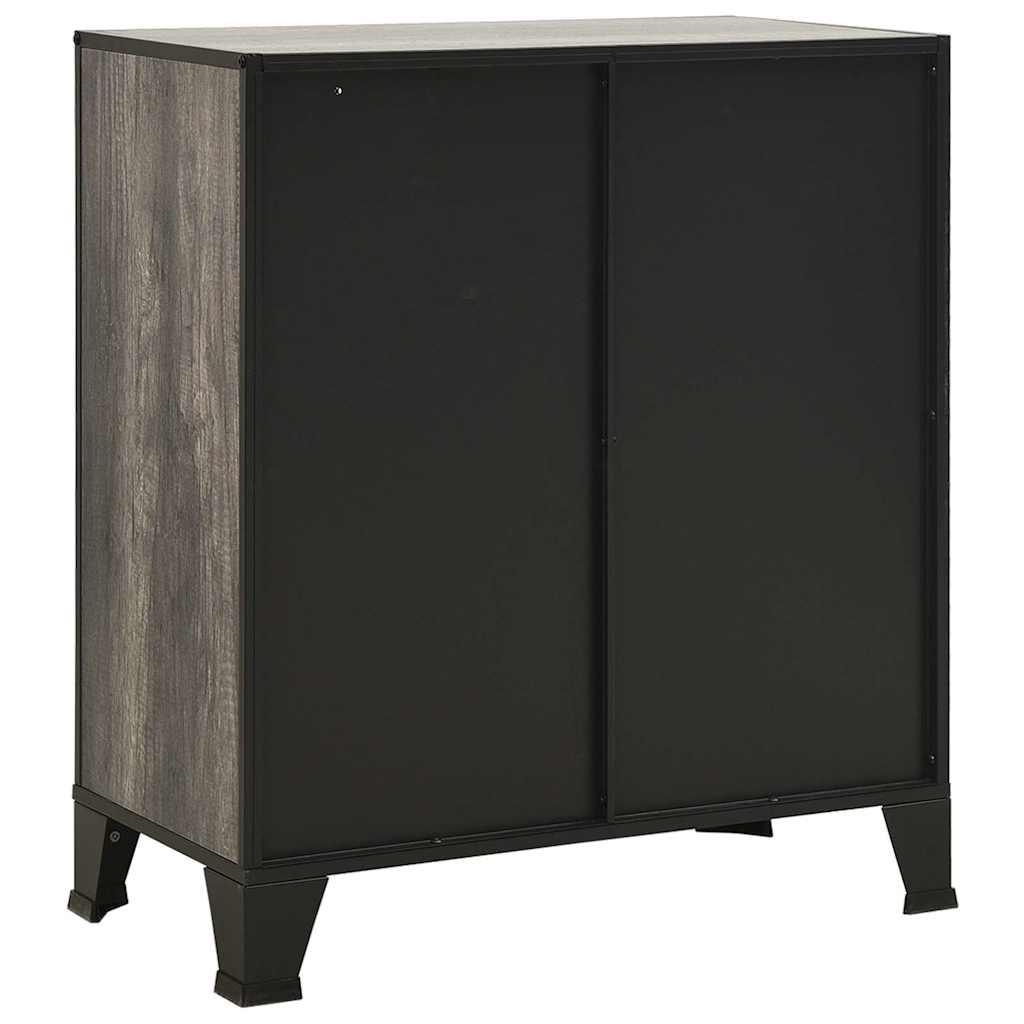 vidaXL Storage Cabinets 2 pcs Grey 72x36x82 cm Metal and MDF 6