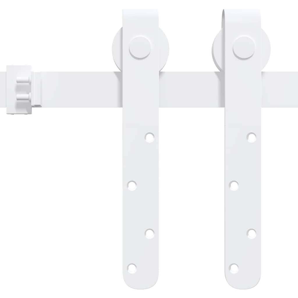 vidaXL Mini Sliding Cabinet Door Kit Carbon Steel White 152 cm 3