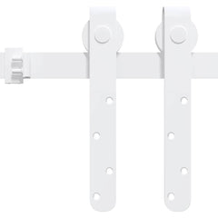 vidaXL Mini Sliding Cabinet Door Kit Carbon Steel White 122 cm 3