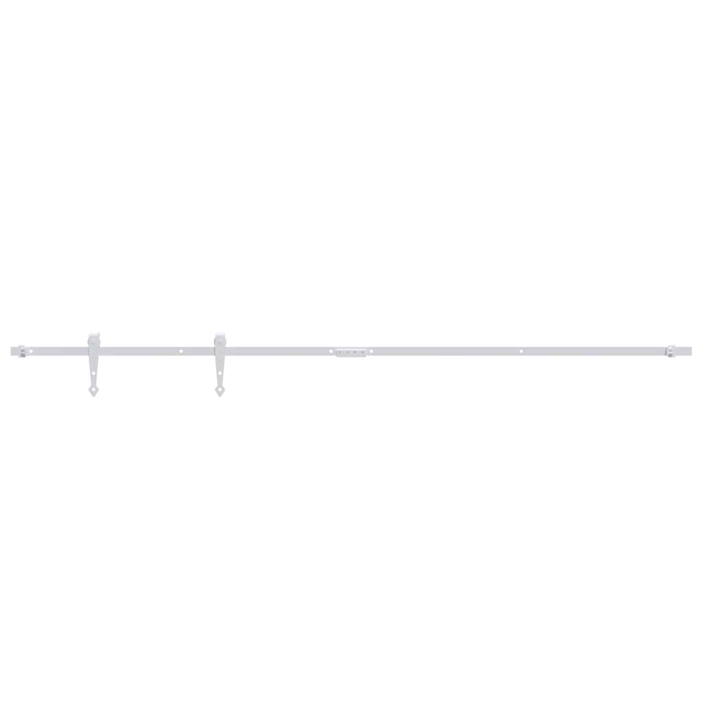 vidaXL Mini Sliding Cabinet Door Kit Carbon Steel White 183 cm 2