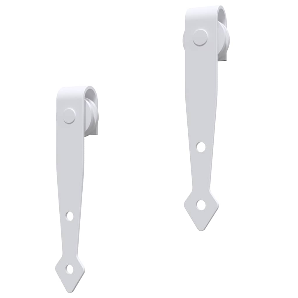 vidaXL Mini Sliding Cabinet Door Kit Carbon Steel White 183 cm 5
