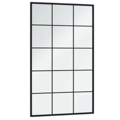 vidaXL Mirror | Black | Metal, Glass | 100x60 cm | Mirror | Rectangular 3