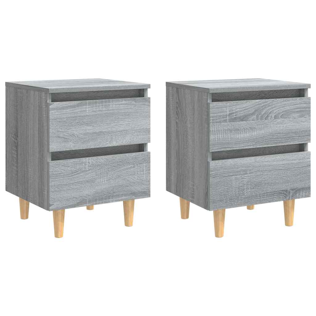 vidaXL Bed Cabinet | Set of 2 | Grey sonoma 2