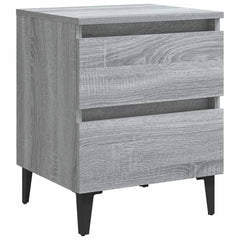 vidaXL Bed Cabinet | Grey Sonoma | Engineered wood, Metal | Medium | Bed Cabinet 2