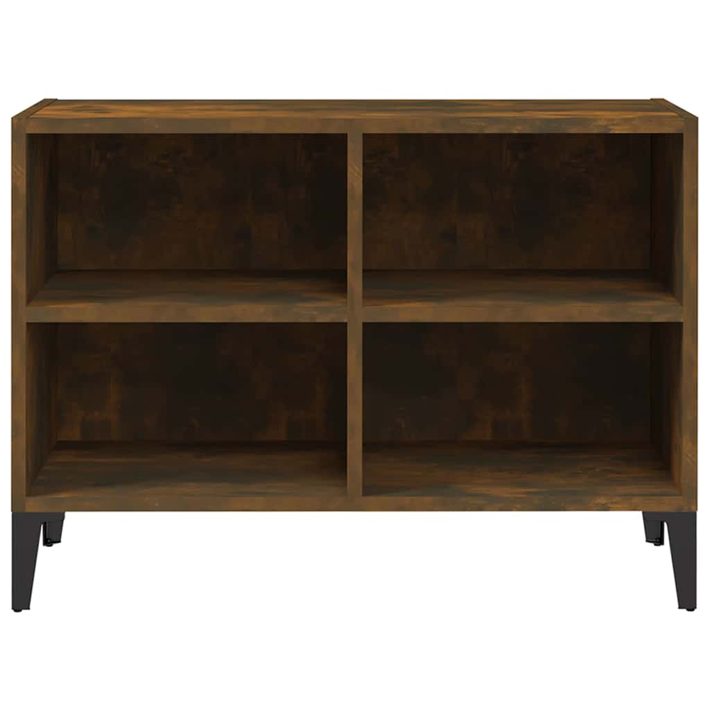 vidaXL TV Cabinet with Metal Legs Smoked Oak 69.5x30x50 cm 4