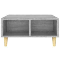 vidaXL Coffee Table | Grey sonoma | Engineered wood, solid eucalyptus wood 4