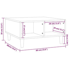 vidaXL Coffee Table | Grey sonoma | Engineered wood, solid eucalyptus wood 6