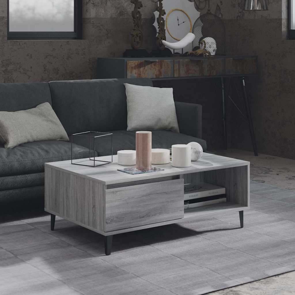 vidaXL Coffee Table Grey Sonoma 90x60x35 cm Engineered Wood 1