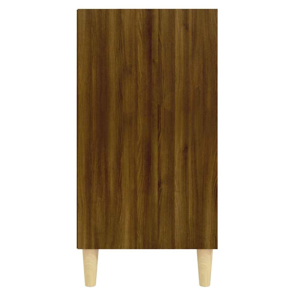 vidaXL Sideboard | Brown Oak | Engineered Wood, Solid Eucalyptus | Sideboard 5
