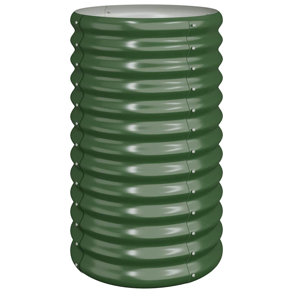 vidaXL Garden Planter | Green | Powder-coated steel | Large | Storage 2