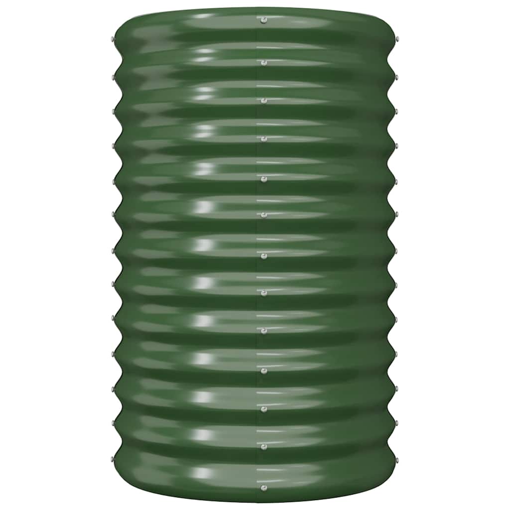 vidaXL Garden Planter | Green | Powder-coated steel | Large | Storage 3