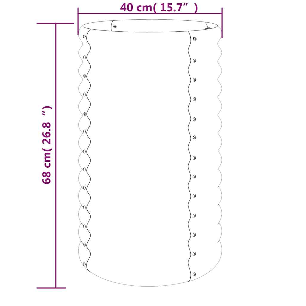 vidaXL Garden Planter | Green | Powder-coated steel | Large | Storage 4