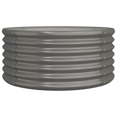 vidaXL Garden Planter | Grey | Powder-coated steel | Large | Garden Planter 2