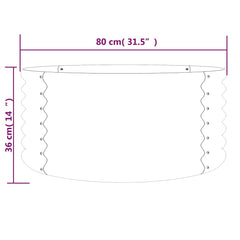 vidaXL Garden Planter | Grey | Powder-coated steel | Large | Garden Planter 4