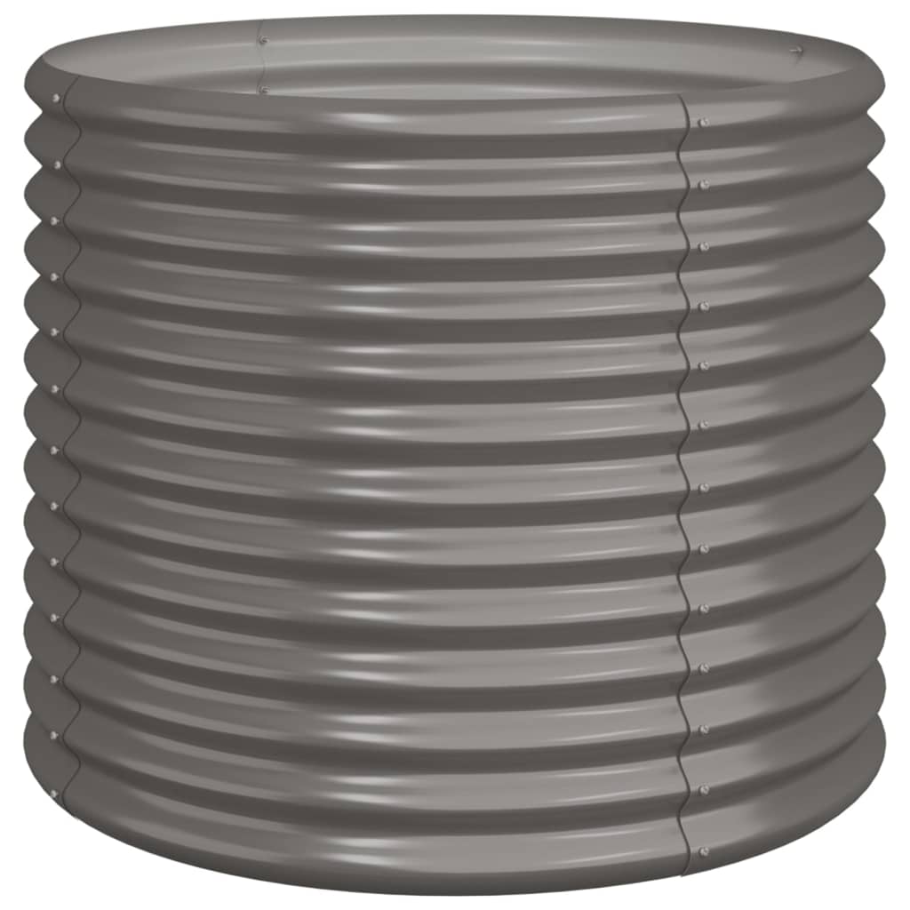 vidaXL Garden Planter | Grey | Powder-coated steel | 80x80x68 cm 2