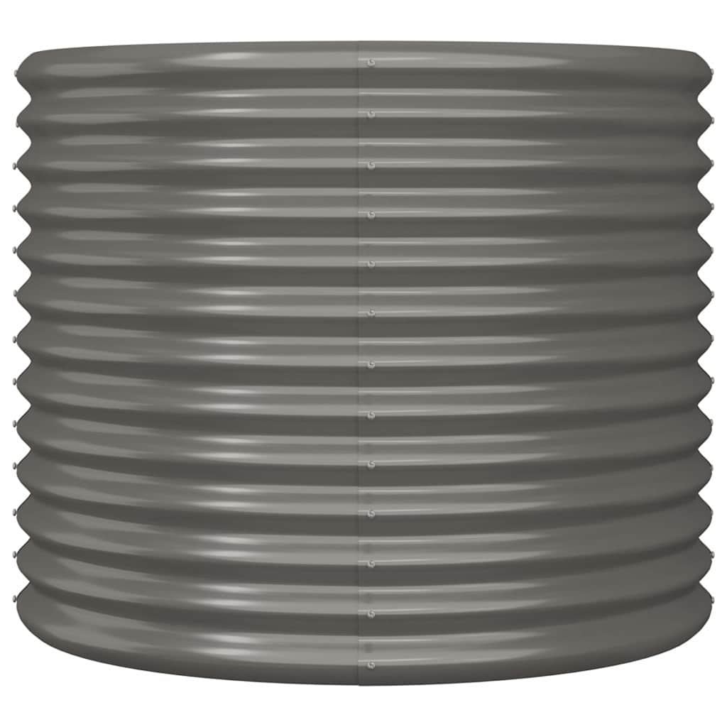vidaXL Garden Planter | Grey | Powder-coated steel | 80x80x68 cm 3