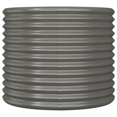 vidaXL Garden Planter | Grey | Powder-coated steel | 80x80x68 cm 3