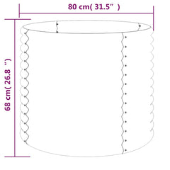 vidaXL Garden Planter | Brown | Powder-coated steel | Medium | Garden Planter 4