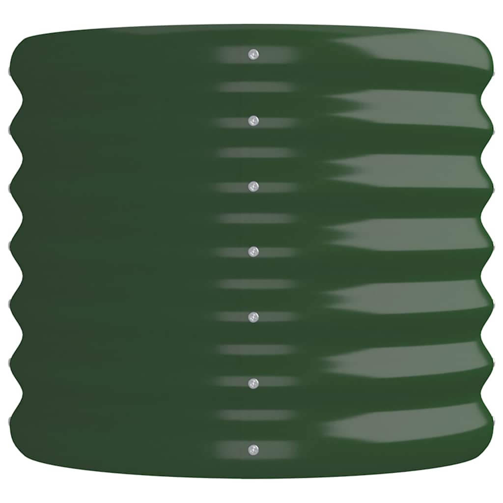 vidaXL Garden Raised Bed Galvanised Steel 152x40x36 cm Green 4