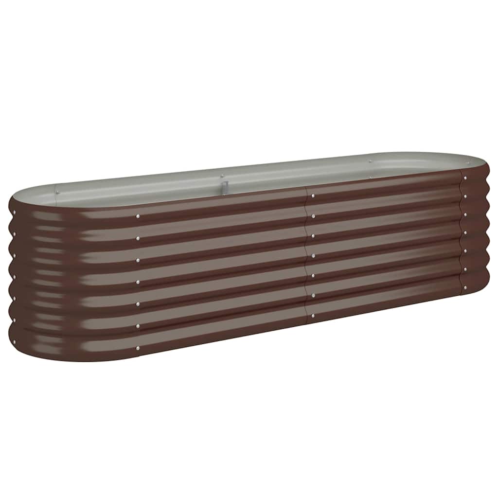 vidaXL Garden Raised Bed Galvanised Steel 152x40x36 cm Brown 2