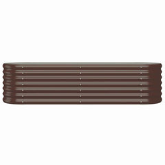 vidaXL Garden Raised Bed Galvanised Steel 152x40x36 cm Brown 3