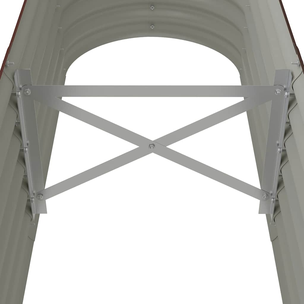 vidaXL Garden Raised Bed Galvanised Steel 152x40x36 cm Brown 5