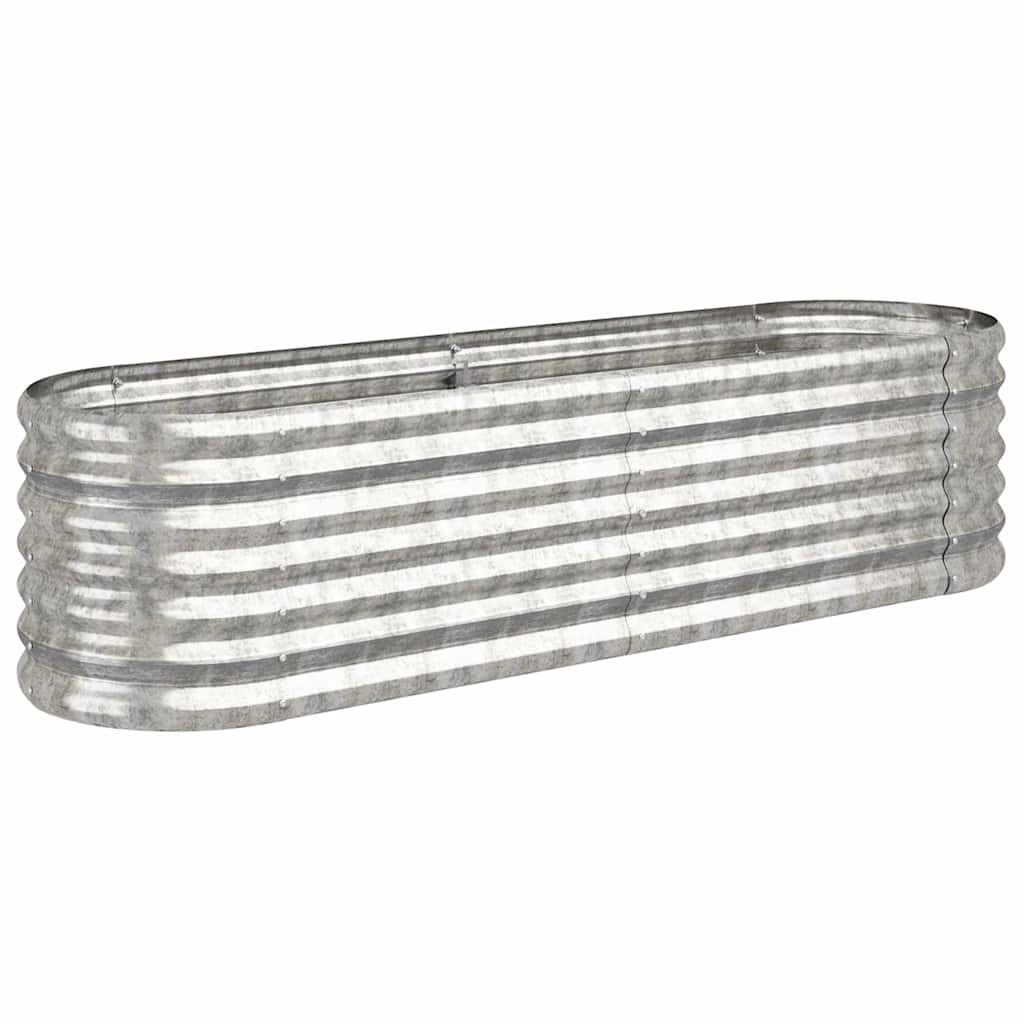 vidaXL Garden Raised Bed Galvanised Steel 152x40x36 cm Silver 2