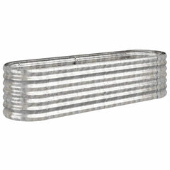 vidaXL Garden Raised Bed Galvanised Steel 152x40x36 cm Silver 2