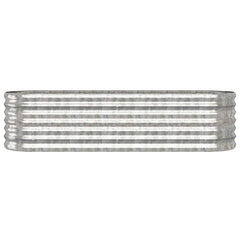 vidaXL Garden Raised Bed Galvanised Steel 152x40x36 cm Silver 3