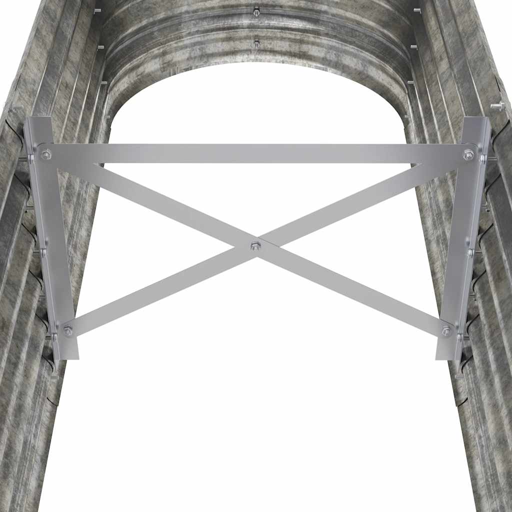 vidaXL Garden Raised Bed Galvanised Steel 152x40x36 cm Silver 5
