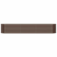 vidaXL Garden Raised Bed Galvanised Steel 224x40x36 cm Brown 3