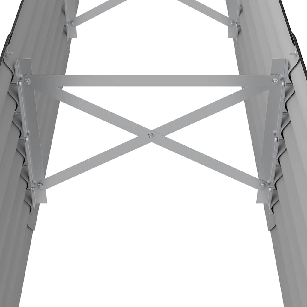 vidaXL Garden Raised Bed Galvanised Steel 224x40x36 cm Anthracite 5
