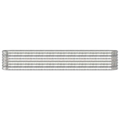 vidaXL Garden Raised Bed Galvanised Steel 224x40x36 cm Silver 3