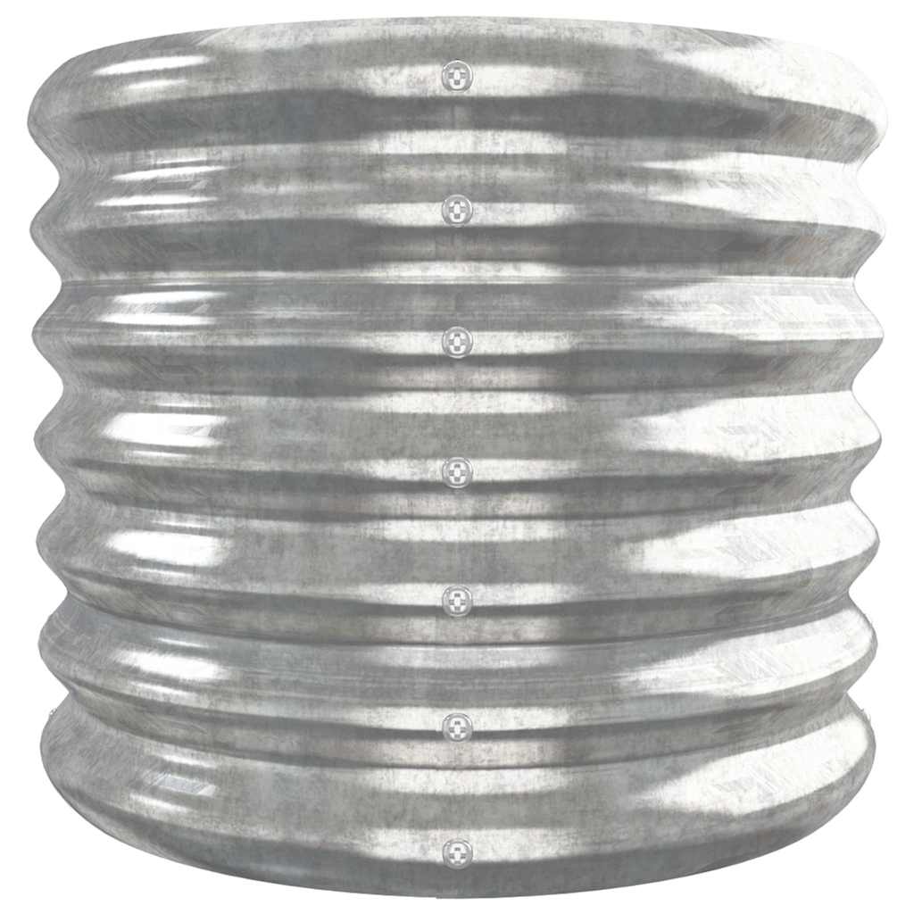 vidaXL Garden Raised Bed | Silver | Powder-coated steel | Large | Durable 4