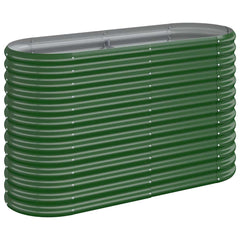 vidaXL Garden Raised Bed | Green | Powder-coated steel | Large | Durable 2