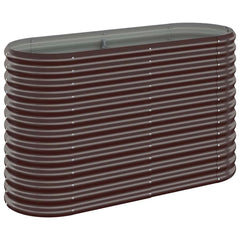 vidaXL Garden Raised Bed | Brown | Powder-coated steel | Large 2